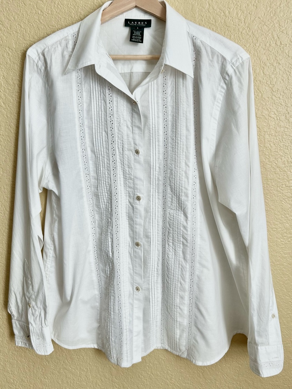 Lauren Ralph Lauren White Long Sleeve Button Down Shirt